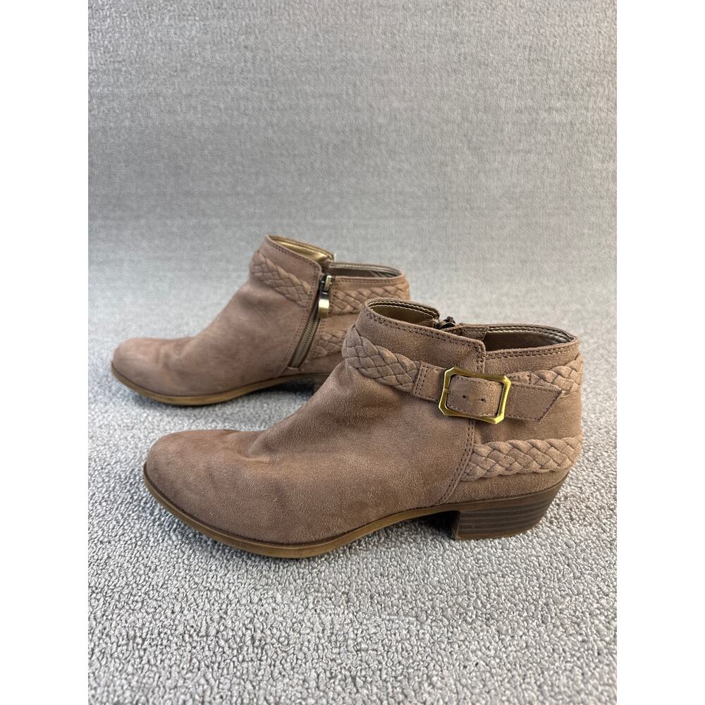 Life Stride Adriana Velocity Ankle Boots Memory‎ Foam Brown Size 7M